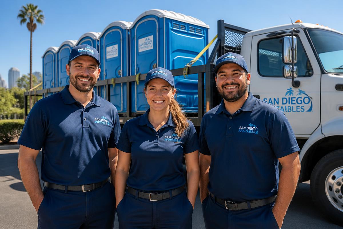 Maryellen Portable Toilets truck delivering in San Diego